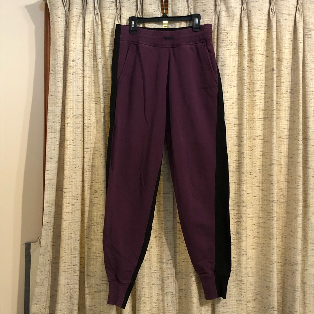 Outdoor Voices Purple & Black Two-Toned Jogger Sweatpants